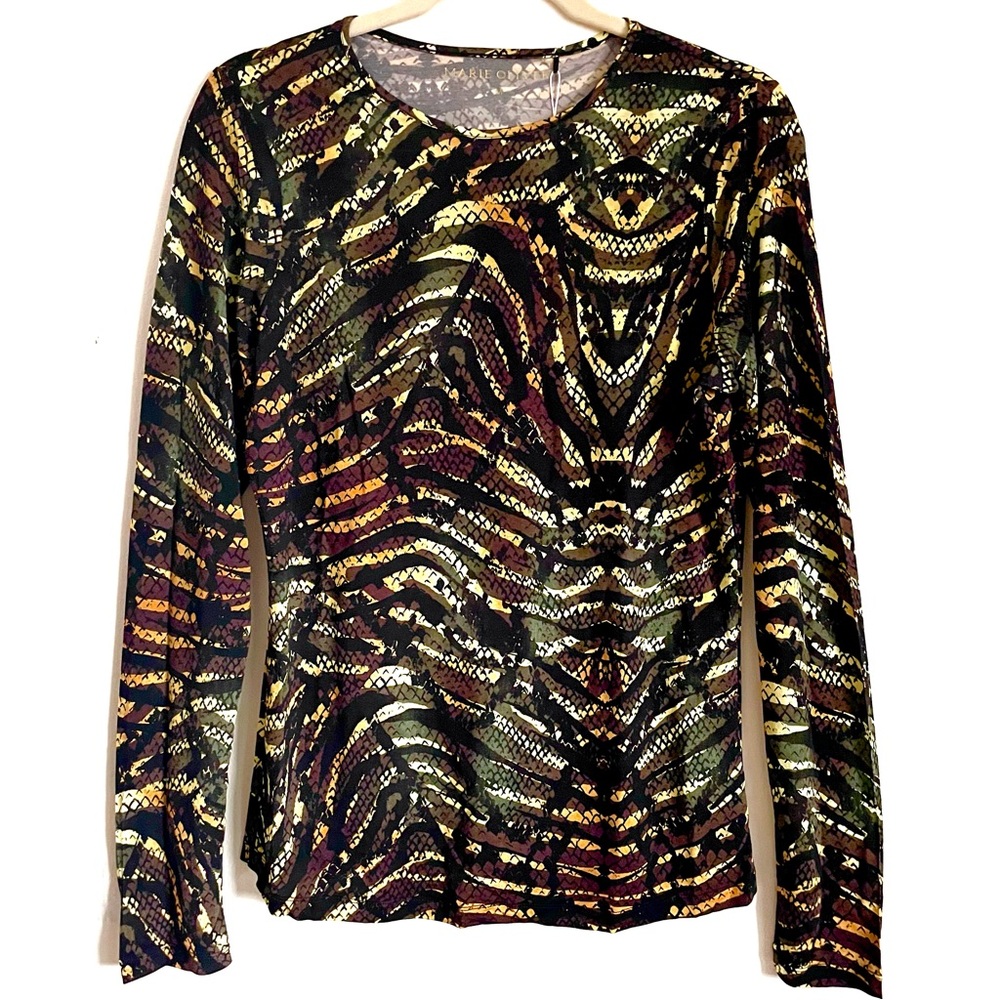 Marie Oliver Hazel Top Blouse In Bengal Snakeskin Size M NWT - Picture 5 of 15